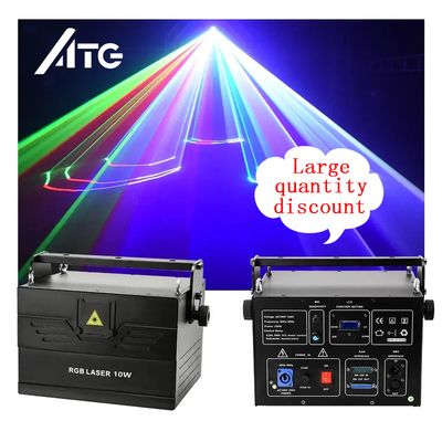 6kg 5-10W RGB نور کامل رنگ دیسکو کلوب شبانه اثر ویژه چراغ های صحنه در فضای باز ليزر چراغ ليزر Dj