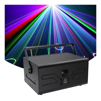 نور لیزر RGB 10W کامل رنگ TUV گواهی شده برای نمایش صحنه DJ دیسکو کریسمس