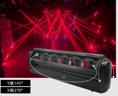 6 چشم حرکت سر LED روشنایی صحنه نوار سوئیچ چرخش RGB