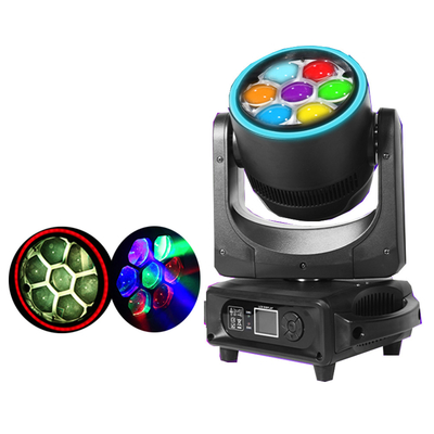 7PCS 40W RGBW 4 In1 LED Zoom Bee Eye حرکت نور سر با نور کمکی DJ دیسکو چراغ های مهمانی